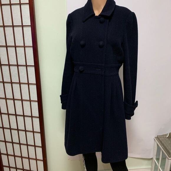 J. CREW WOOL BLENDED BLUE COAT Size 6‎ - Picture 1 of 8